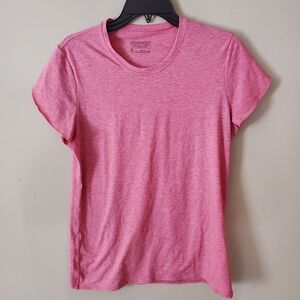 Patagonia Pink Heathered Capped Sleeve Running Tee Shirt Gym Workout Size Medium